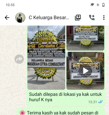 Pengiriman Papan Bunga Duka Tpu Menteng Pulo